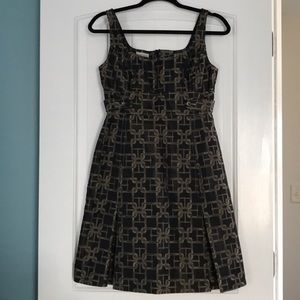 Karen Millen Black Brown Chainlink Dress